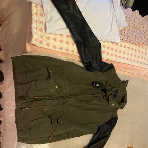 Leather and Cargo Jacket